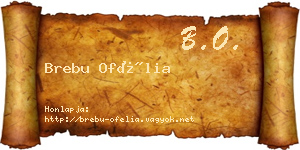 Brebu Ofélia névjegykártya